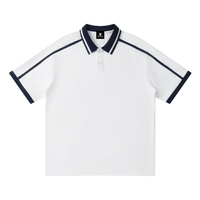 Polo Contrast Piping Noir Original — Streetwear Belge