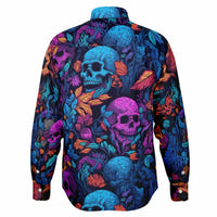 chemise têtes de morts à manches longues
