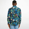 tenue décontractée homme fleurs bleues