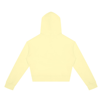 Dos du sweat zippé crop top femme jaune beurre
