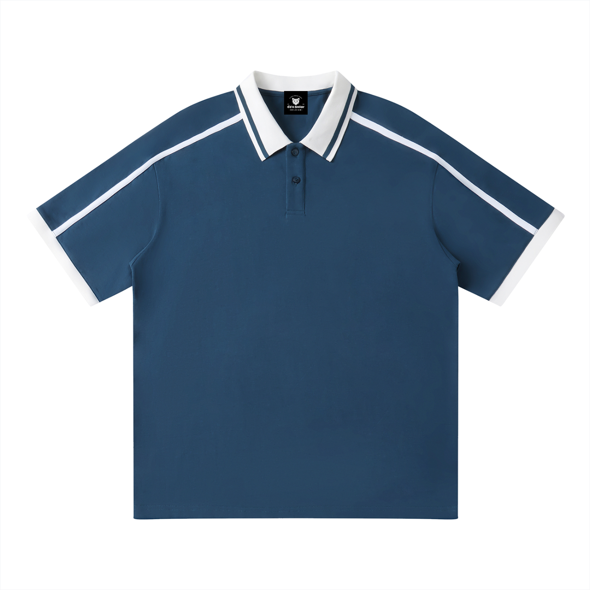 Polo Contrast Piping Noir Original — Streetwear Belge