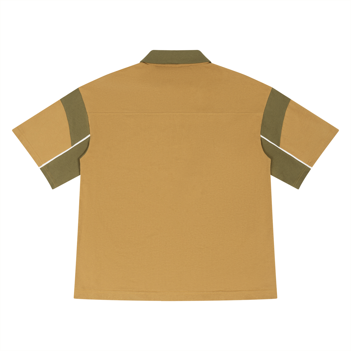 Polo Boxy Colorblock Rouge et Marine — Streetwear Belge
