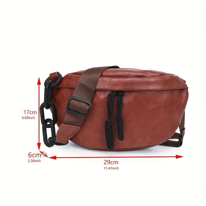 Sac banane cuir femme classique noir – vue 3