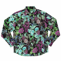 chemise casual homme fleurs mauves