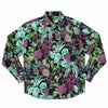 chemise casual homme fleurs mauves