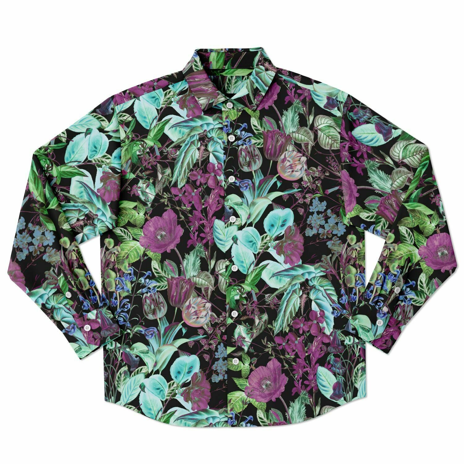 chemise casual homme fleurs mauves