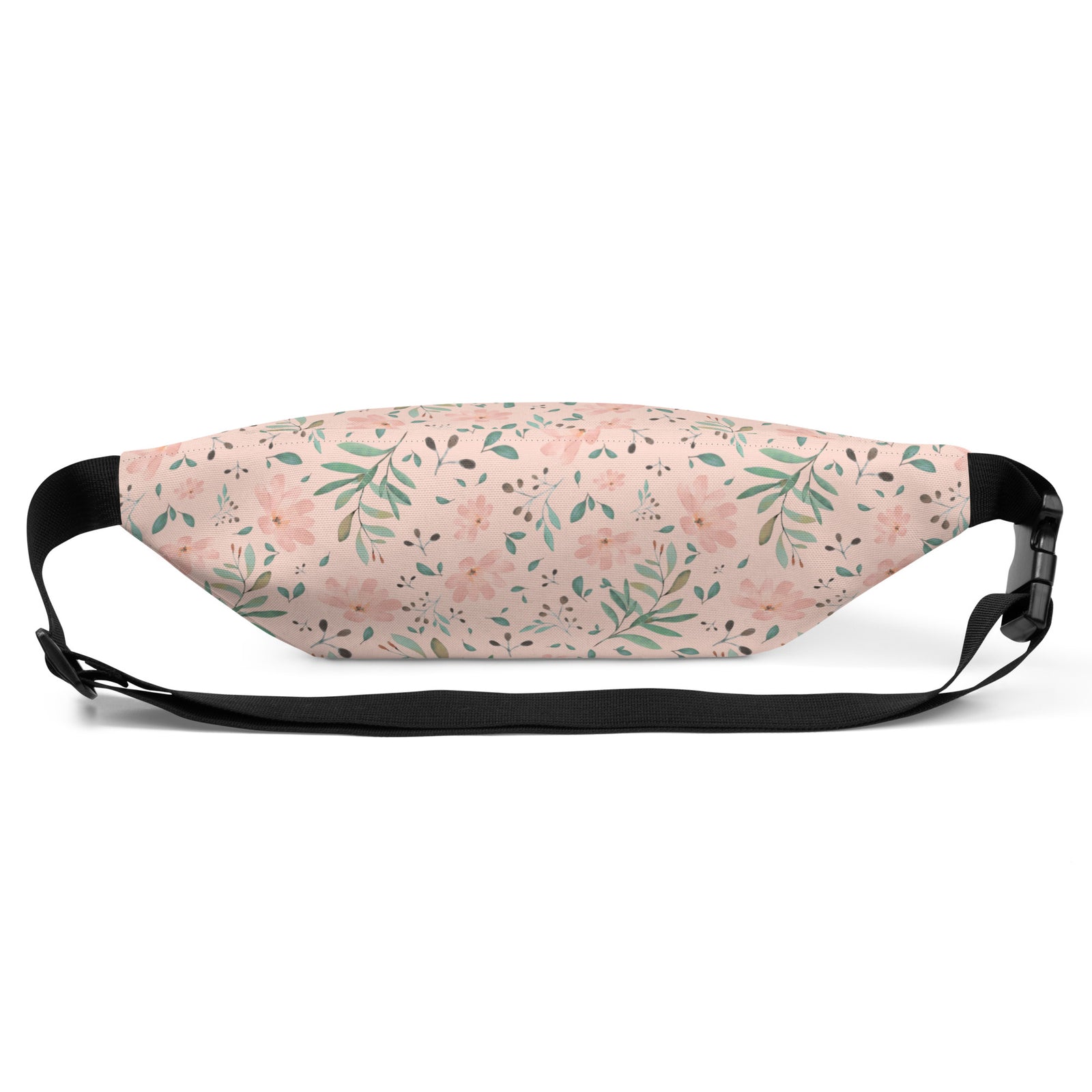Sac banane fleurs aquarelle rose poudré – vue 4
