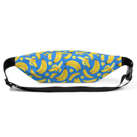Sac banane imprimé bananes fond bleu – vue 4