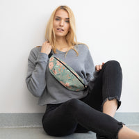 Sac banane femme fleurs vert sauge – vue 3