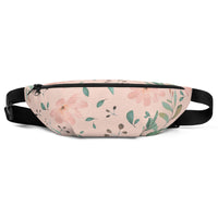Sac banane fleurs pastel crème