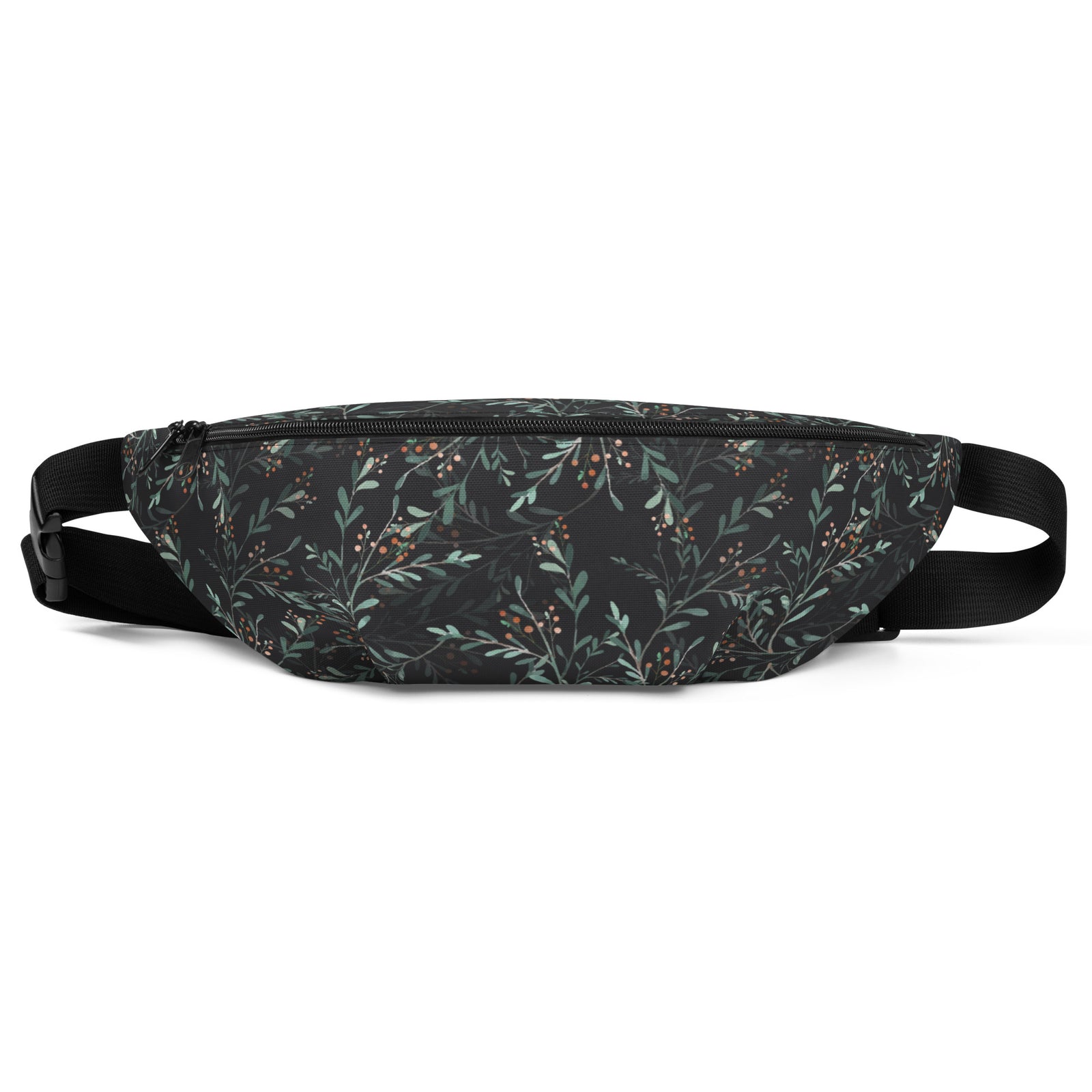 Sac banane feuillage eucalyptus fond noir
