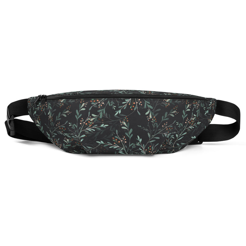 Sac banane feuillage eucalyptus fond noir