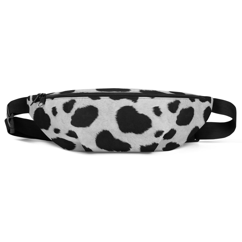 Sac banane peau de vache noir et blanc