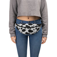Sac banane peau de vache noir et blanc – vue 6