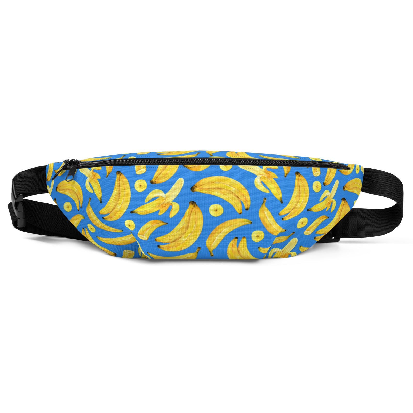Sac banane imprimé bananes fond bleu