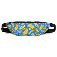 Sac banane imprimé bananes fond bleu