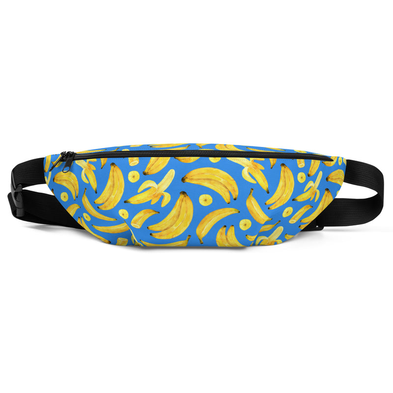 Sac banane imprimé bananes fond bleu