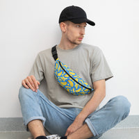 Sac banane imprimé bananes fond bleu – vue 7
