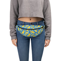 Sac banane imprimé bananes fond bleu – vue 9