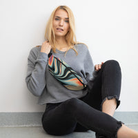 Sac banane psychédélique fumée orange et noir – vue 4