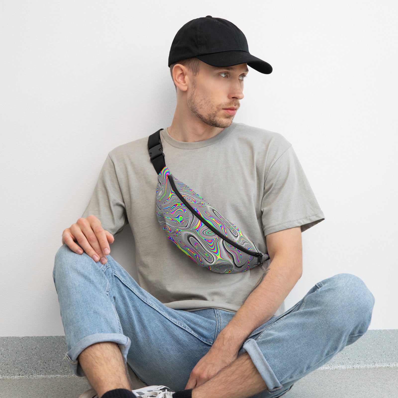 Sac banane trippy psychédélique coloré – vue 2