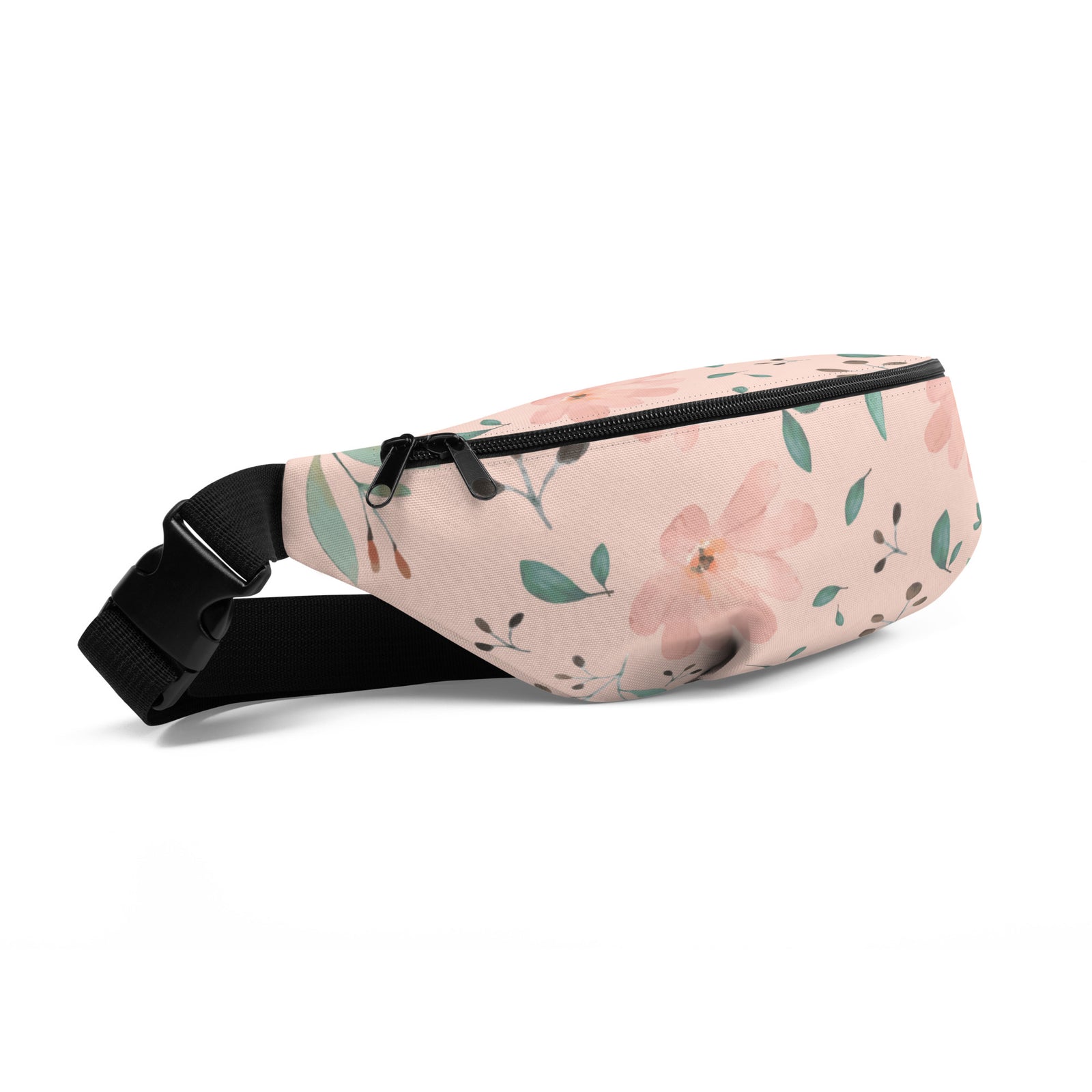 Sac banane fleurs pastel crème – vue 5