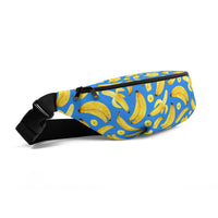 Sac banane imprimé bananes fond bleu – vue 2