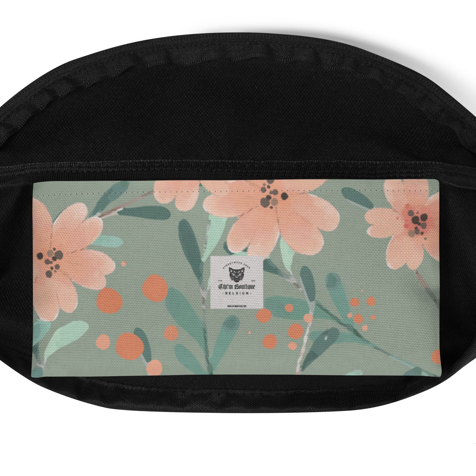 Sac banane femme fleurs vert sauge – vue 9