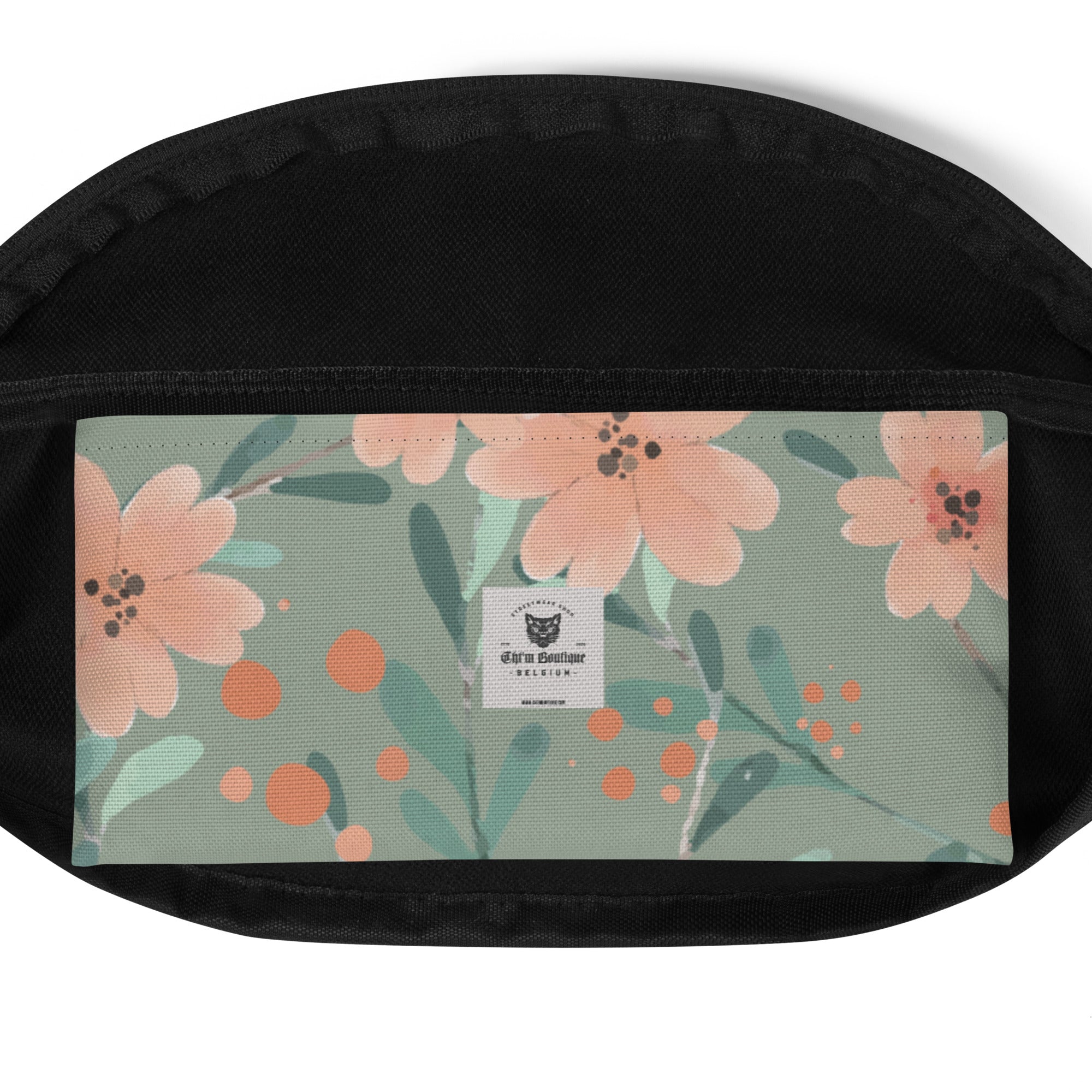 Sac banane femme fleurs vert sauge – vue 9