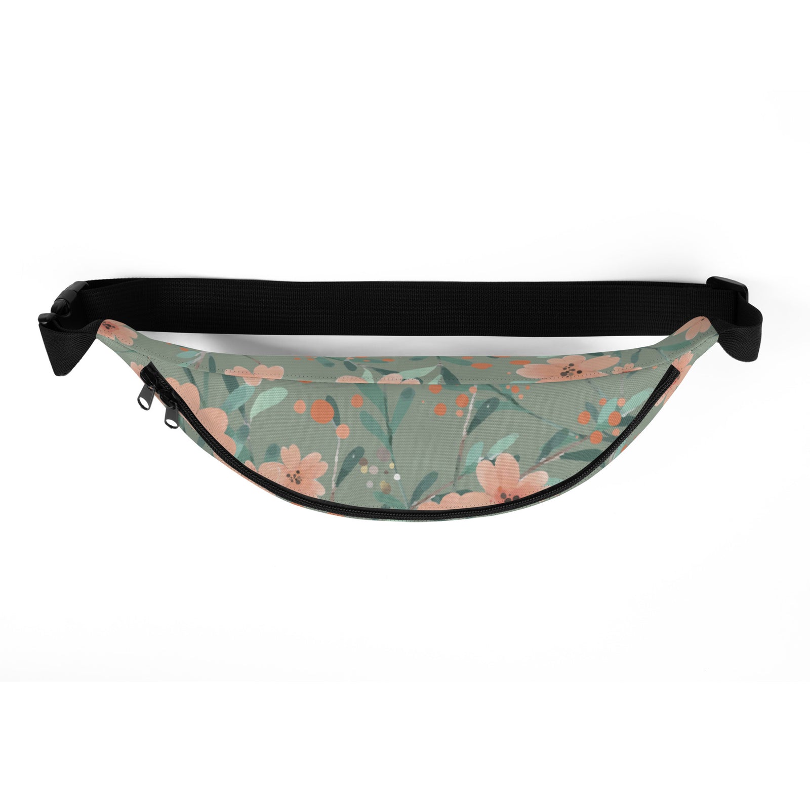 Sac banane femme fleurs vert sauge – vue 7