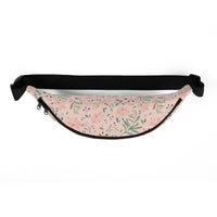 Sac banane fleurs aquarelle rose poudré – vue 3