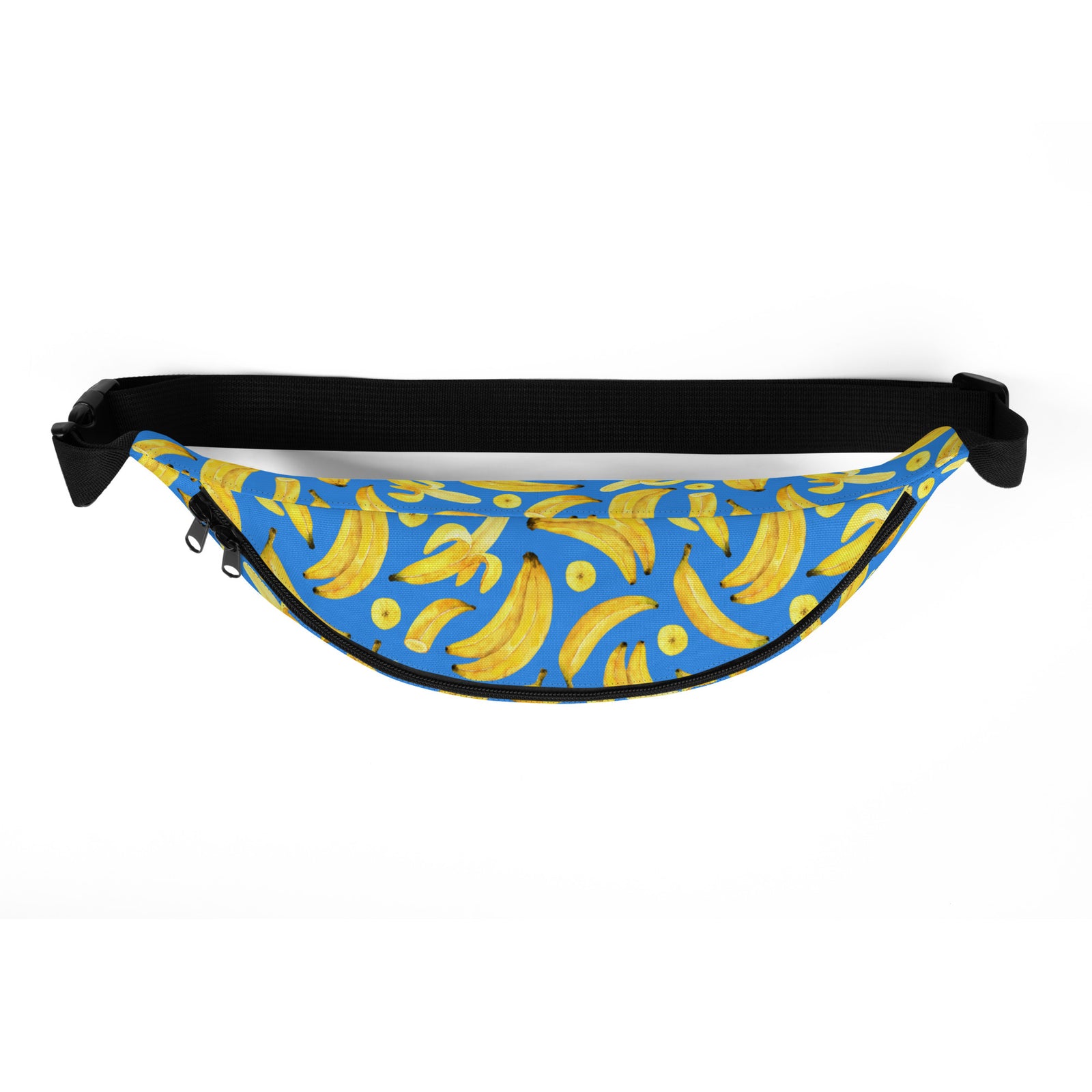 Sac banane imprimé bananes fond bleu – vue 3