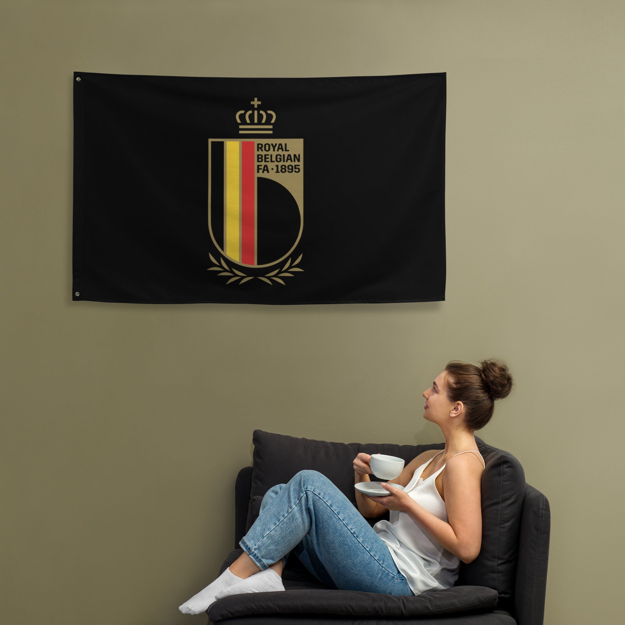 Drapeau Belge - Red Devils - Belgium Football 1985