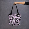 Tote bag Léopard Mauve