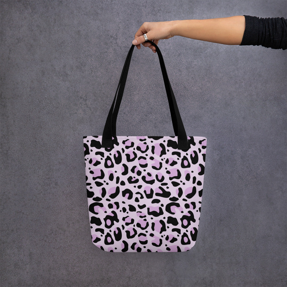 Tote bag Léopard Mauve