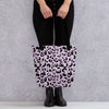 Tote bag Léopard Mauve