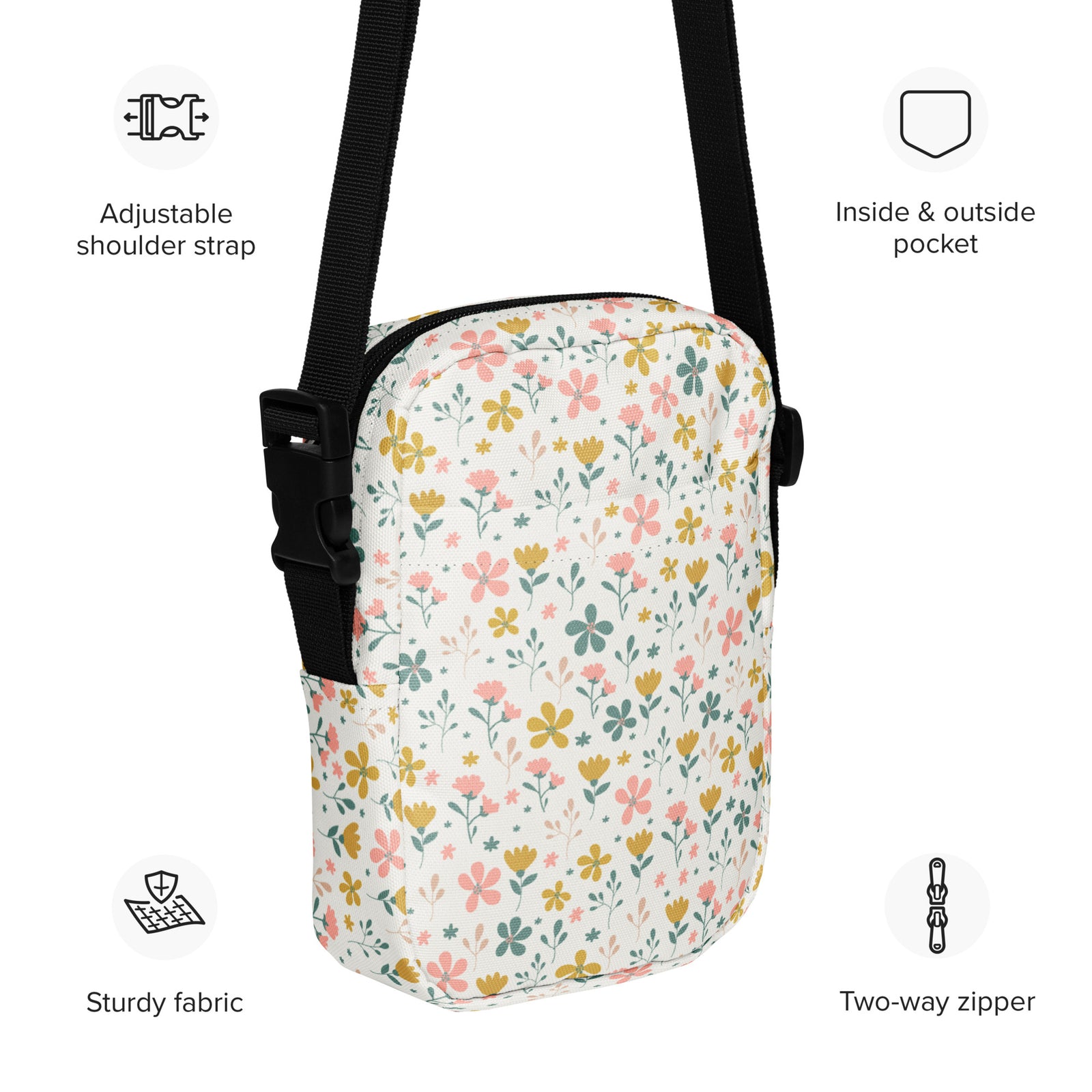 Sac à bandoulière à fleurs
