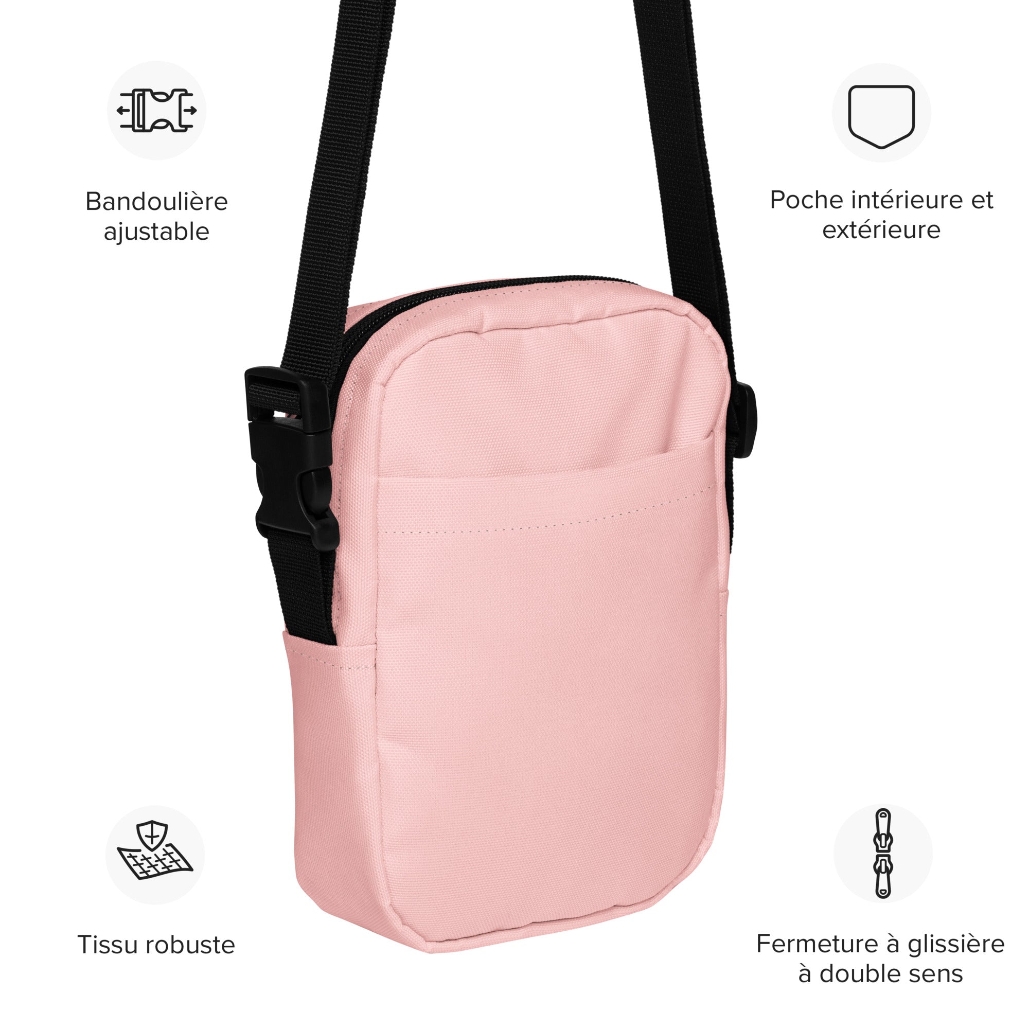 Sac à bandoulière rose pale