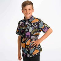 chemise garçon avec imprimé champignons colorés