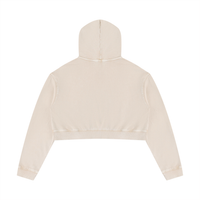 Dos du hoodie crop top femme effet minéral crème