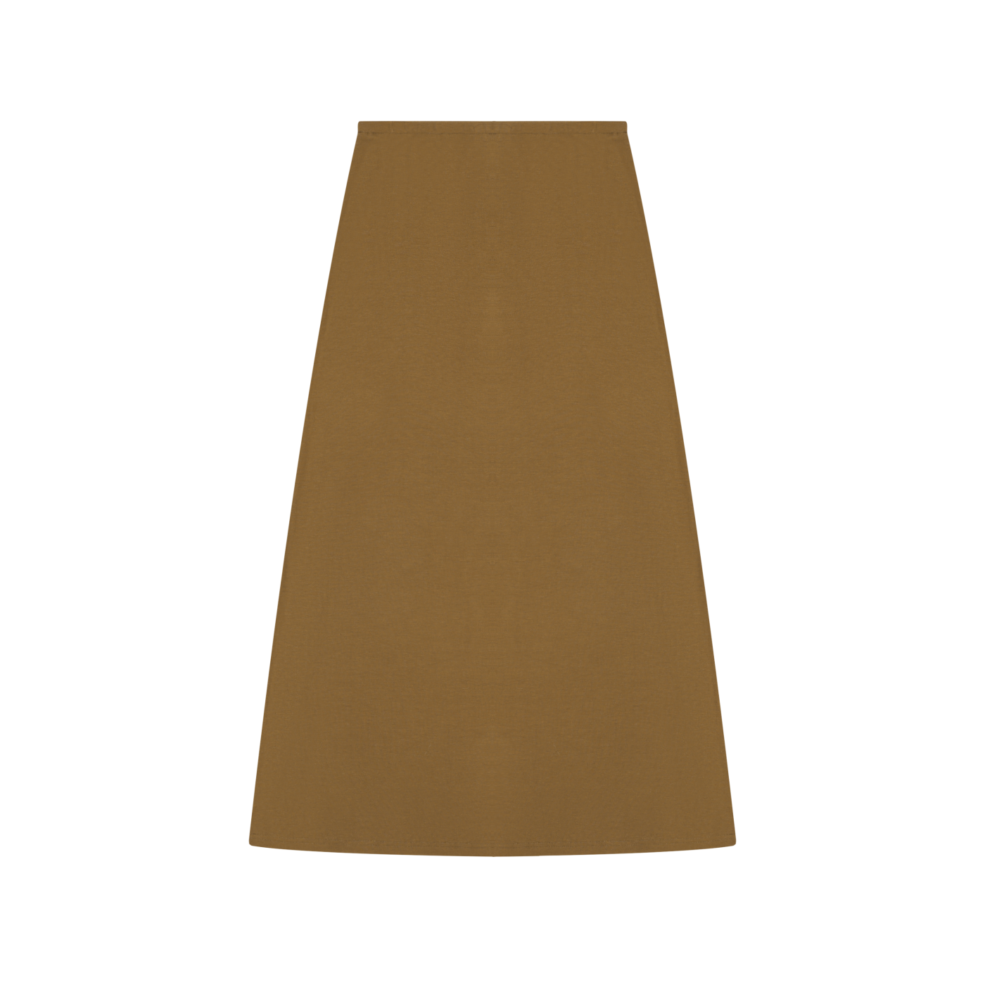 Packshot face de la jupe longue en maille original femme marron