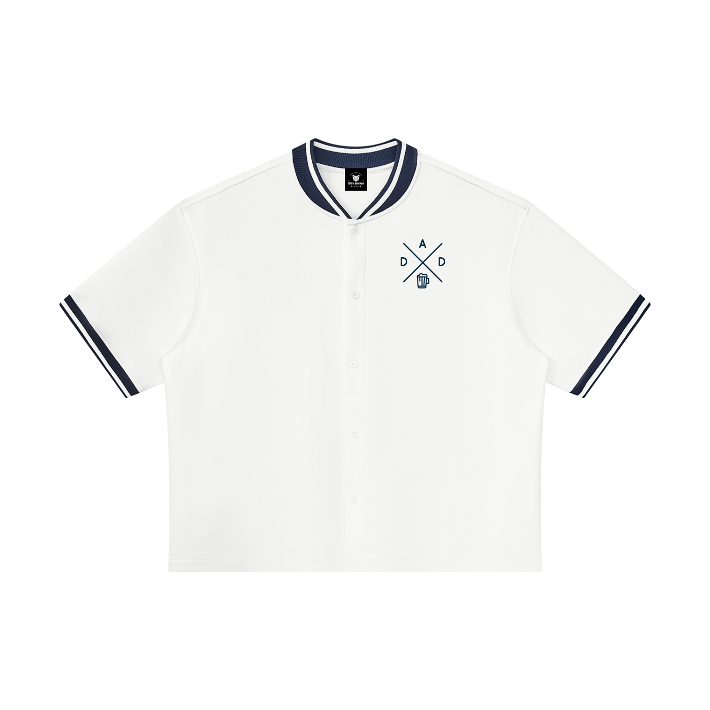 Maillot de baseball oversize original blanc homme — collection DAD
