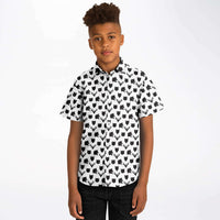Chemise garçon originale blanche manches courtes