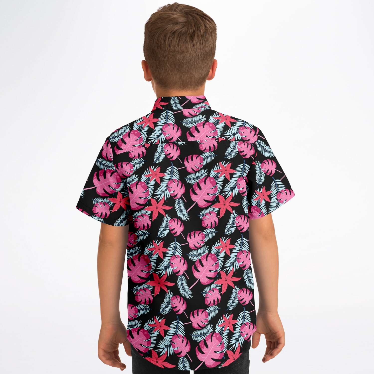 chemise garçon avec motifs hawaïens