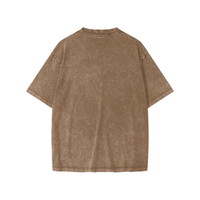 Dos uni du t-shirt enfant oversized délavé café - coton lavé 270 g/m2 sans aucun imprimé