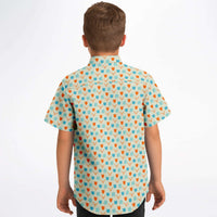 Chemise garçon originale vert clair manches courtes