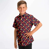 chemise confortable garçon bordeaux