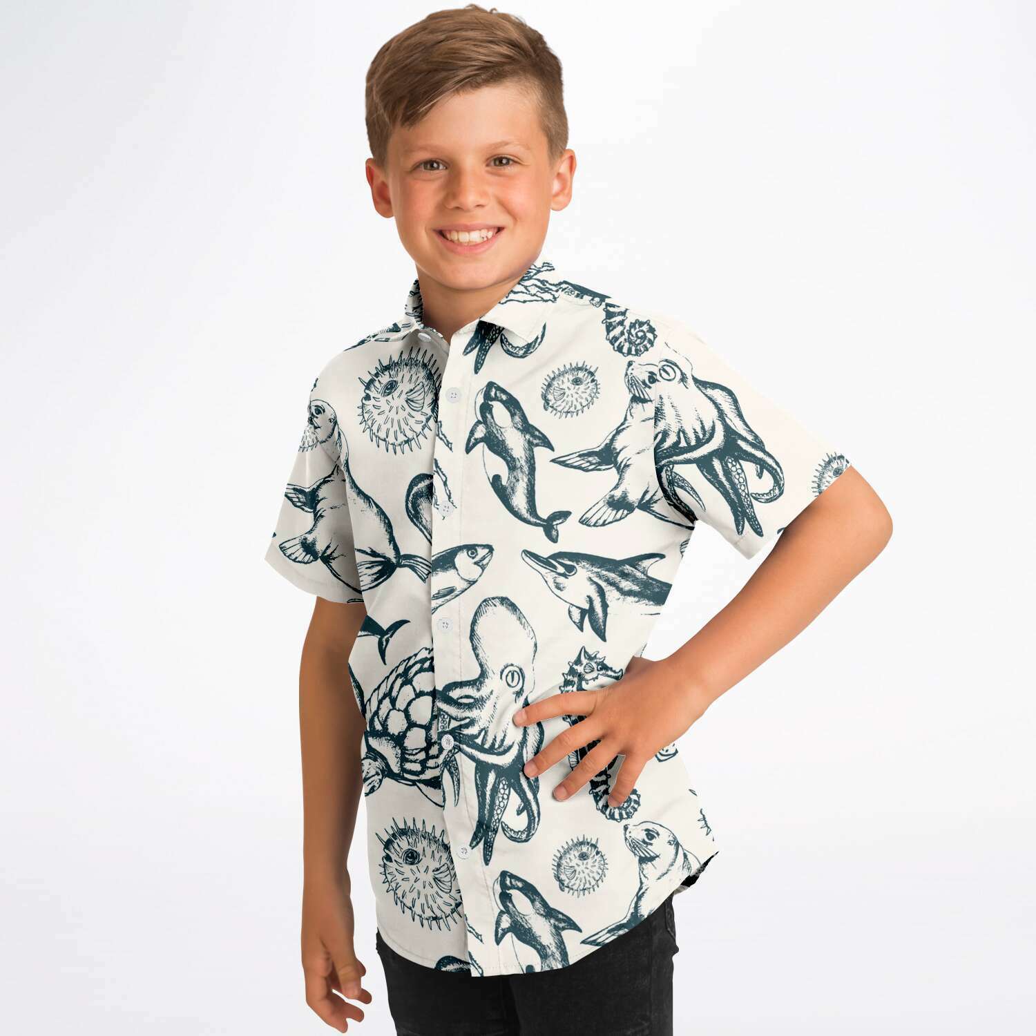 Chemise Garçon Originale Esprit Marin Manches Courtes