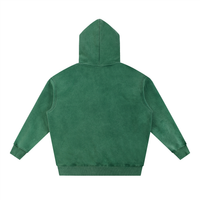 Dos du hoodie oversize délavé vert foncé CHT'M Wear, molleton épais snow wash