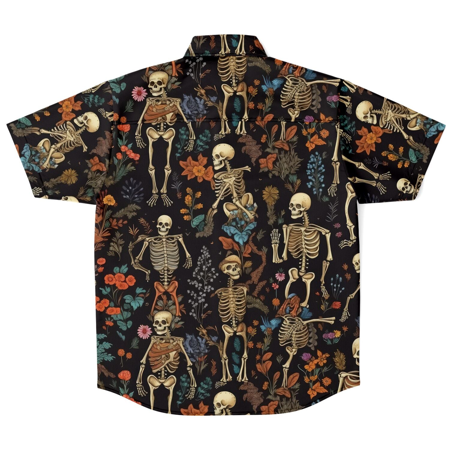 chemise à manches courtes style skeleton